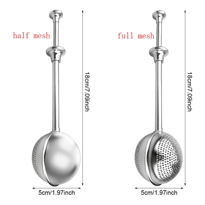 Stainless Steel Tea Strainer, 2025 New Tea Ball Infuser Filter, Fine Mesh Tea Infuser Spoon Strainer,Loose Leaf Tea Steeper 2Pcs