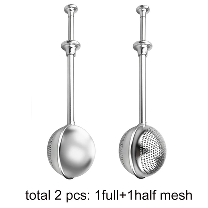 Stainless Steel Tea Strainer, 2025 New Tea Ball Infuser Filter, Fine Mesh Tea Infuser Spoon Strainer,Loose Leaf Tea Steeper 2Pcs