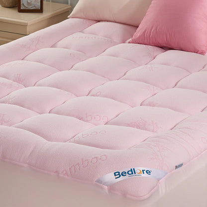 Summerwins【Bedlore】Thick Fitted Sheet Mattress Pad, Fluffy Pillow Top Comfort Layer, Cooling & Soft Mattress Cover with Deep Pockets (Fits 6–18 Inch Mattresses), Ideal for Bedroom & Home Use