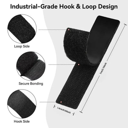 Heavy Duty Water-Resistant Self-Adhesive Double-Sided Hook-And-Loop Strips, Versatile Mounting Tape for Wall Hanging Picture Frames, Cable Organization (Home & Office Use)
