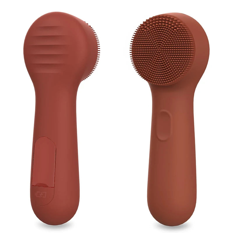 Facial and Nasal Blackhead Cleaner, Silicone Facial Cleansing Brush, Facial Vibration Massage, USB Charging Facial Brush