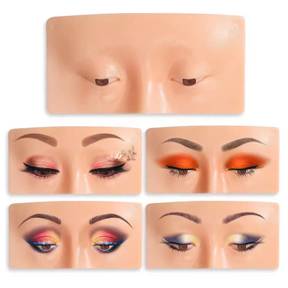 Makeup Practice Board Eyebrow Tattoo Practice Skin Eye Face Training Silicone Practice Pad