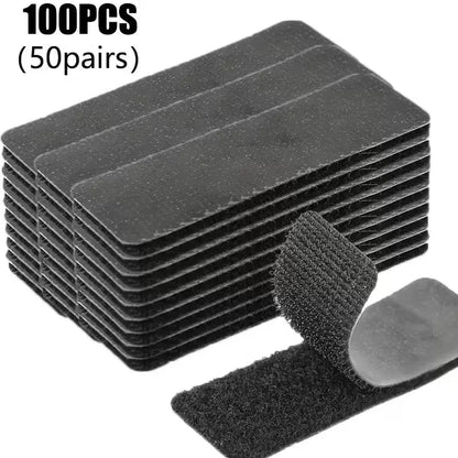 Heavy Duty Water-Resistant Self-Adhesive Double-Sided Hook-And-Loop Strips, Versatile Mounting Tape for Wall Hanging Picture Frames, Cable Organization (Home & Office Use)