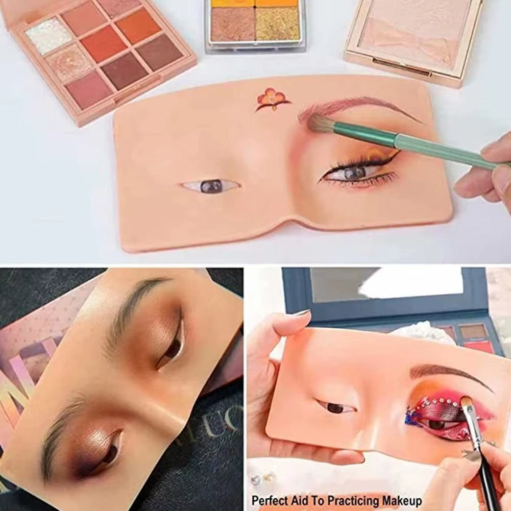 Makeup Practice Board Eyebrow Tattoo Practice Skin Eye Face Training Silicone Practice Pad