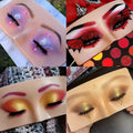 Wheat Silicone Makeup Practice Board with Pearl Stickers and Brushes